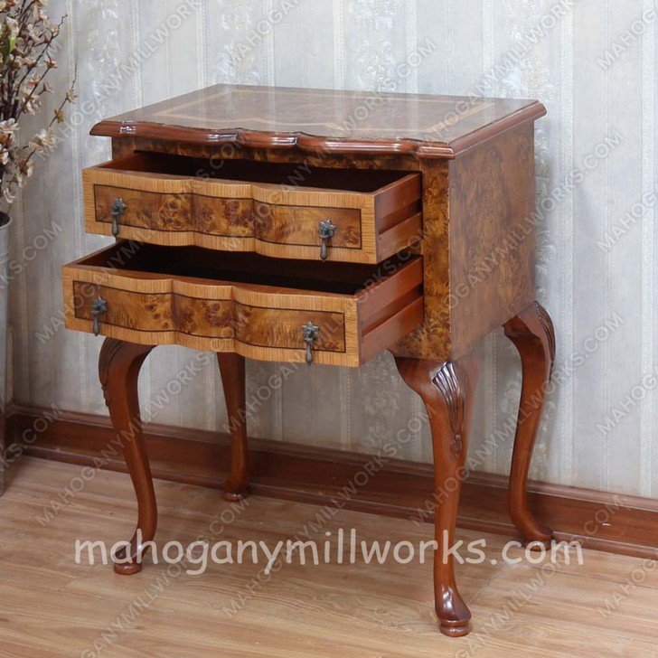 2 Drawer Inlay Occasional Table