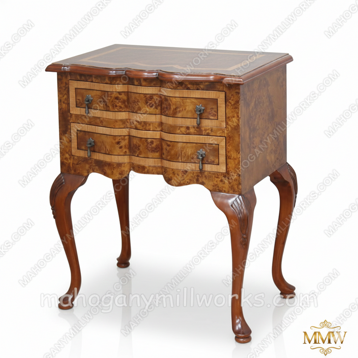 2 Drawer Inlay Occasional Table