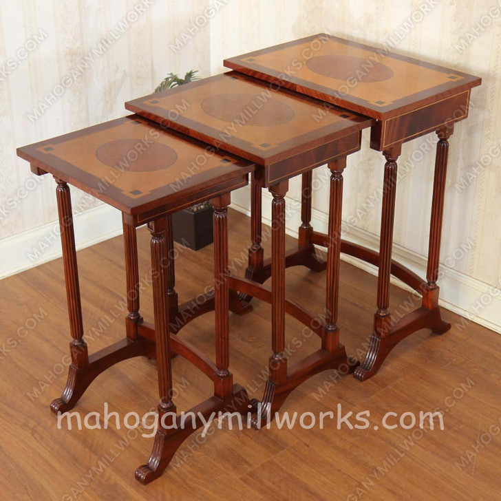 Set of 3 Inlaid Nesting Tables