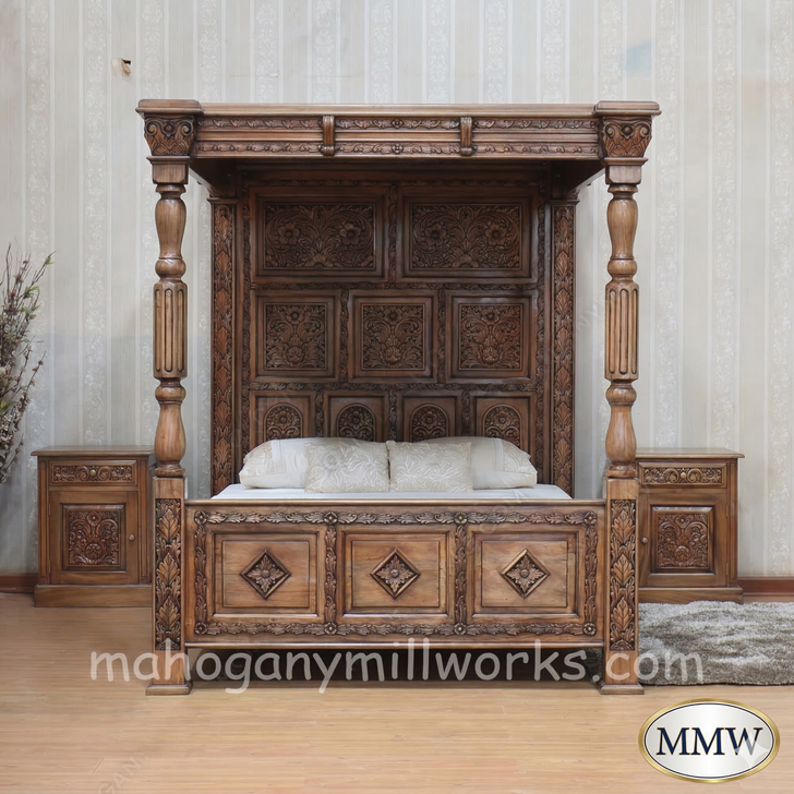 3pc Ancestral Canopy Bed room set