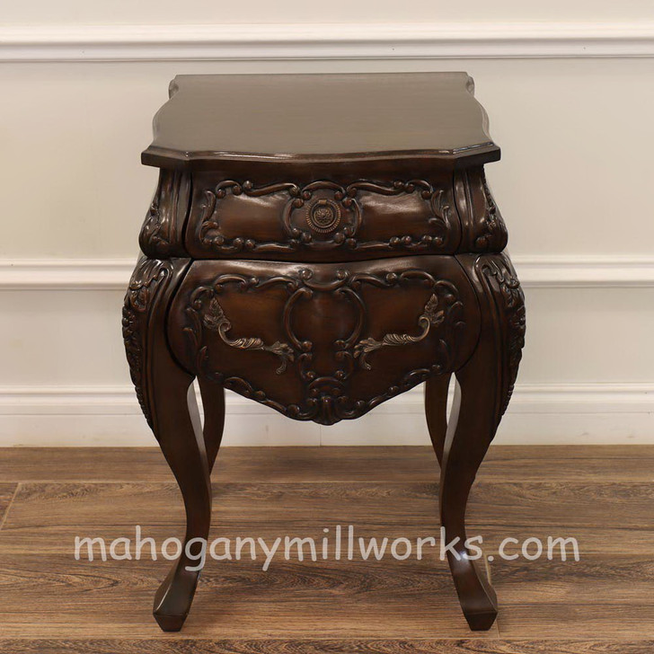 Medium Oak Anchestral Bombay Bedside