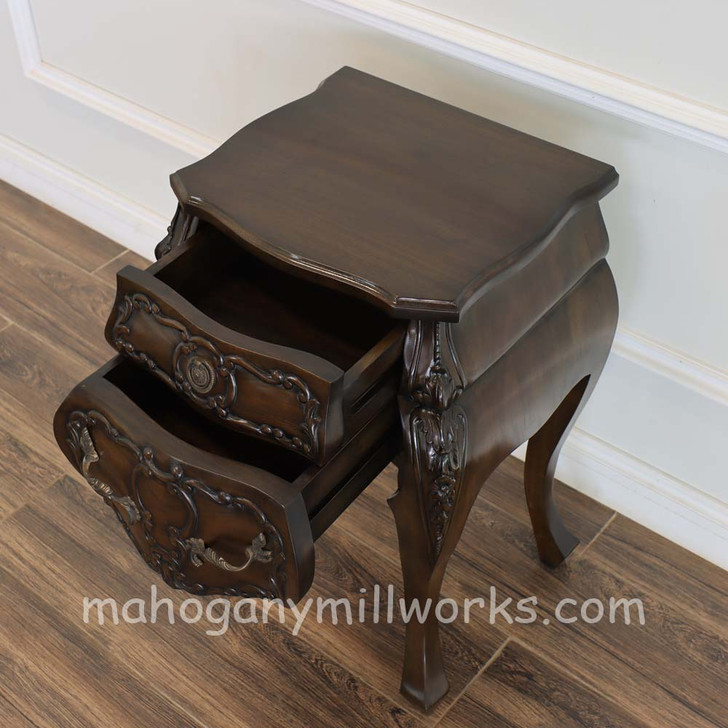 Medium Oak Anchestral Bombay Bedside