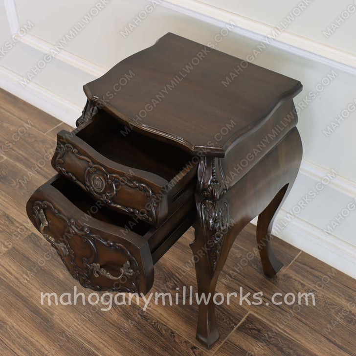 Medium Oak Anchestral Bombay Bedside