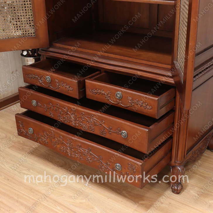 Walnut Antoinette Linen Press Cabinet