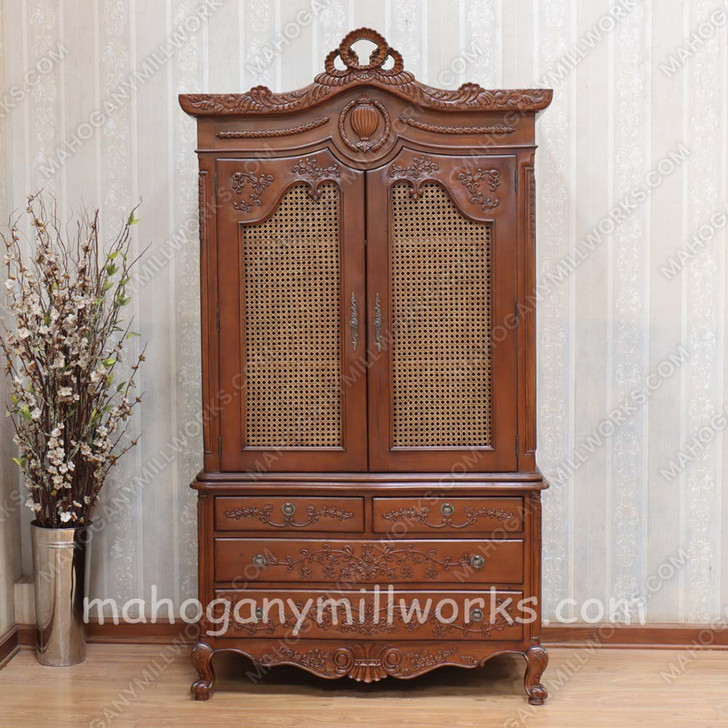 Walnut Antoinette Linen Press Cabinet