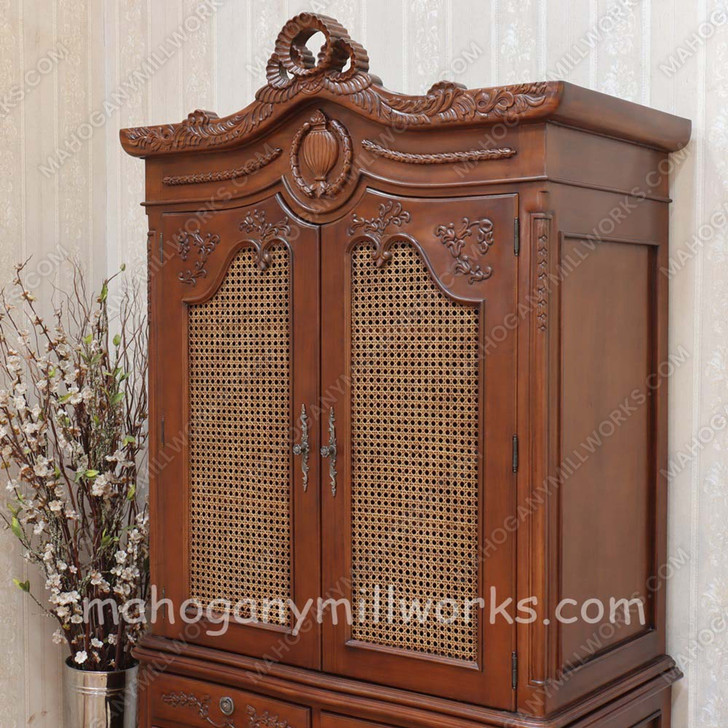 Walnut Antoinette Linen Press Cabinet