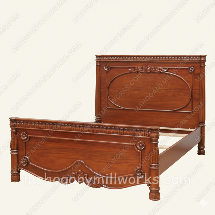 Walnut English Victorian Bed