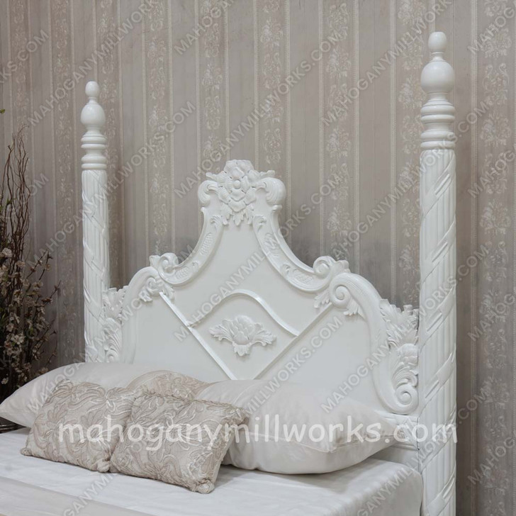 Painted White Versailles Four Poster Bed