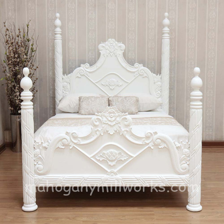 Painted White Versailles Four Poster Bed