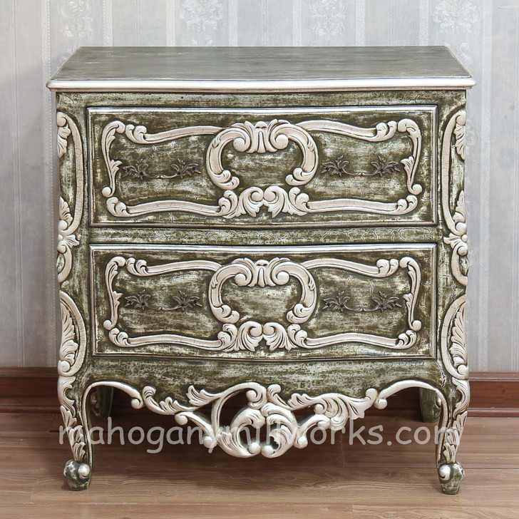 Painted Florentine With Silver Accents Venetian Bed Set Of 3