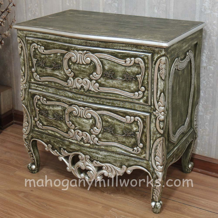Painted Florentine With Silver Accents Venetian Bed Set Of 3