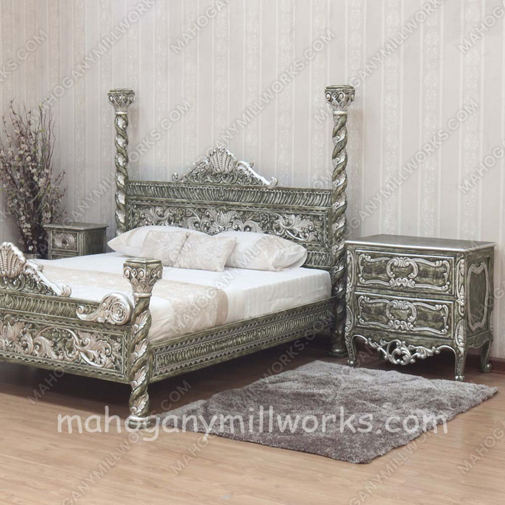 3pc Painted Florentine Venetian Bedroom Set