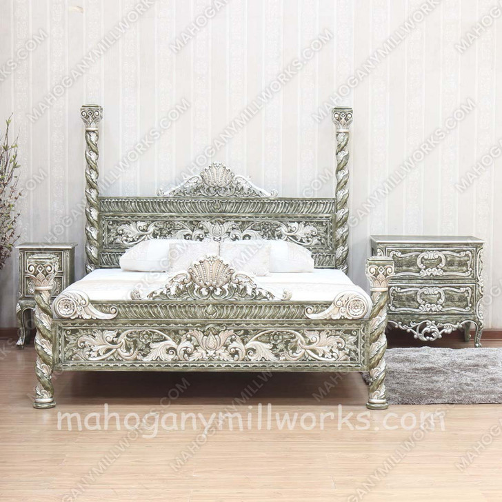 3pc Painted Florentine Venetian Bedroom Set