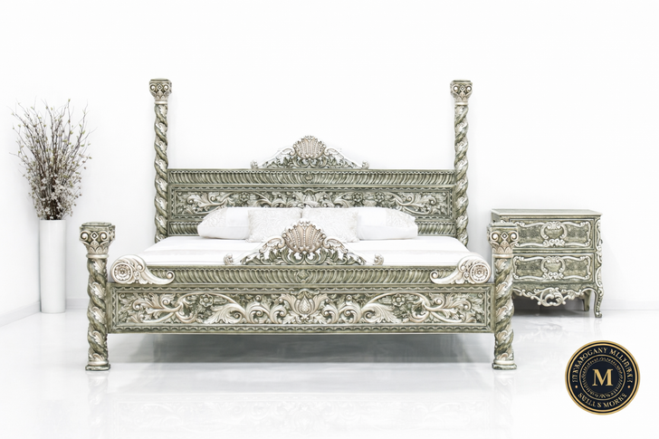3pc Painted Florentine Venetian Bedroom Set
