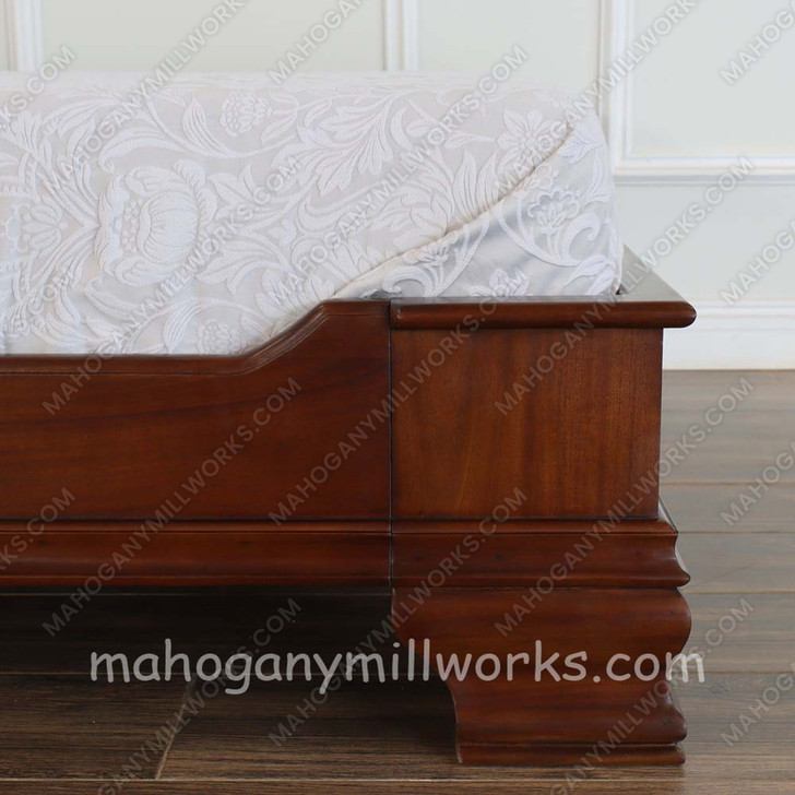 Walnut Bordeaux Sleigh Style Bed