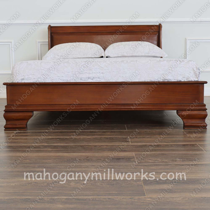 Walnut Bordeaux Sleigh Style Bed