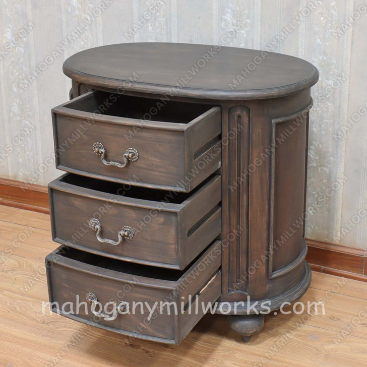 4pc Charcoal Safari Bedroom Set w/ Velvet Headboard