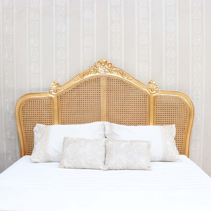 French Normandie Bed with Wicker Panel