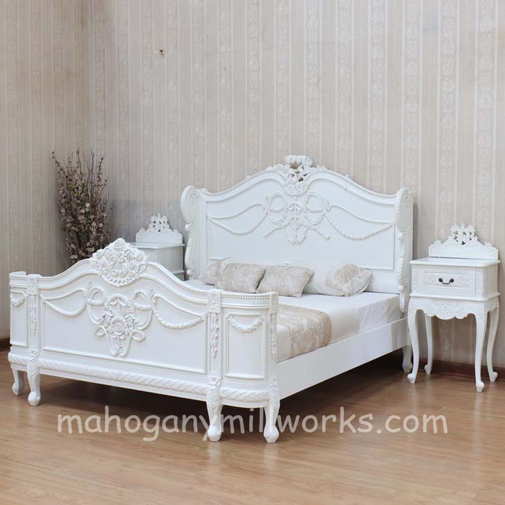 3pc Painted French Napoleon Bedroom Set