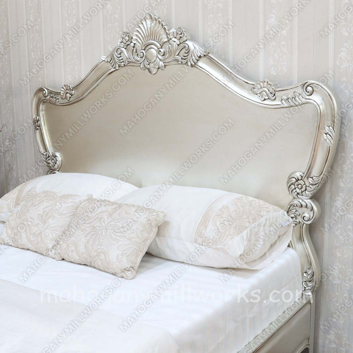 Silver French Flower Carved Bed