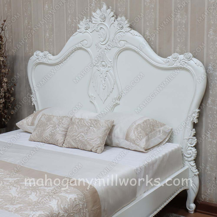 Painted White Baroque Bed