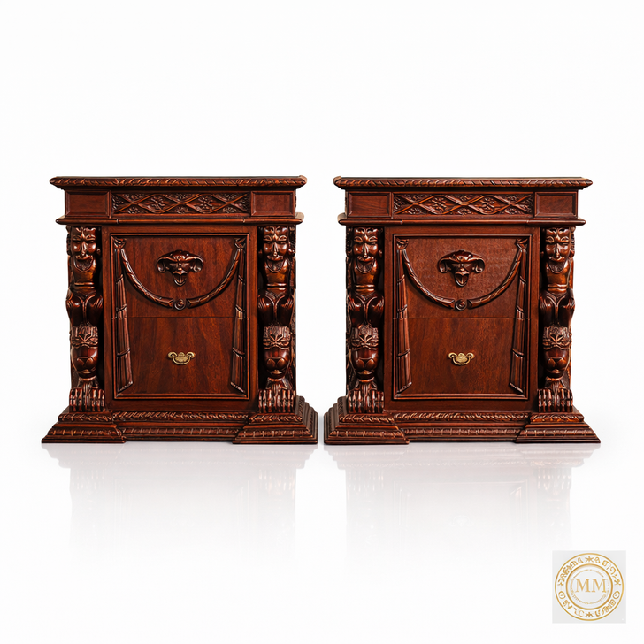 5pc Black Gothic Gargoyle Bedroom Set