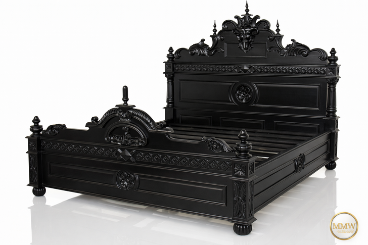5pc Black Gothic Gargoyle Bedroom Set