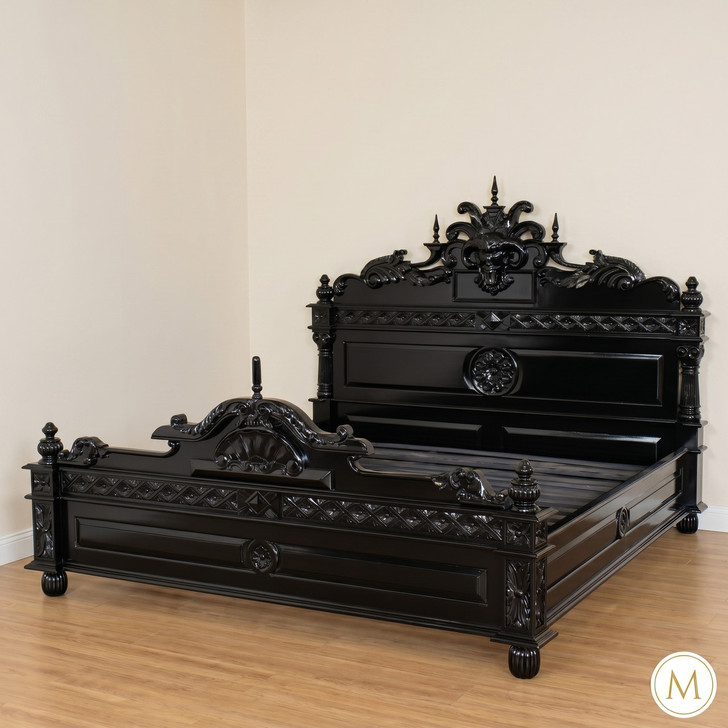 5pc Black Gothic Gargoyle Bedroom Set