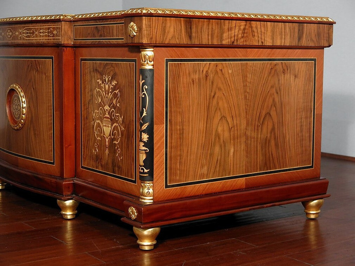 French Empire Executive's Desk w/ Leather Top