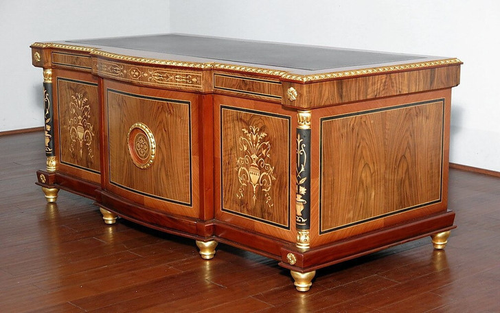 French Empire Executive's Desk w/ Leather Top