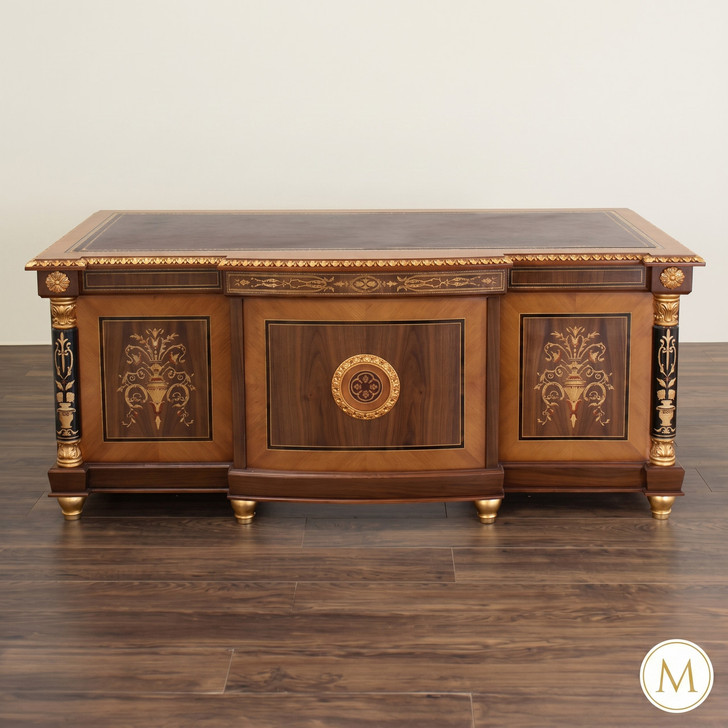 French Empire Executive's Desk w/ Leather Top