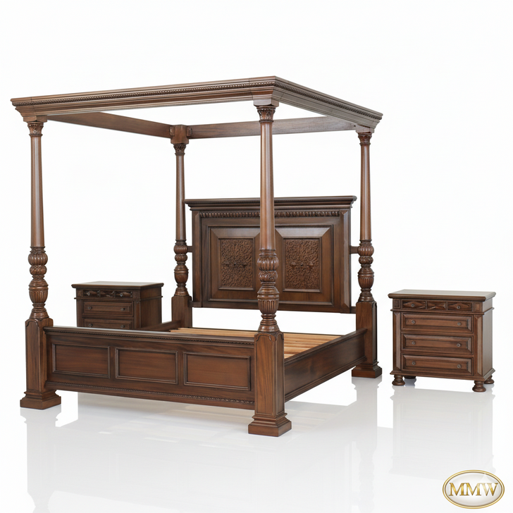 Casablanca 3pc Four Post Canopy Bedroom Set