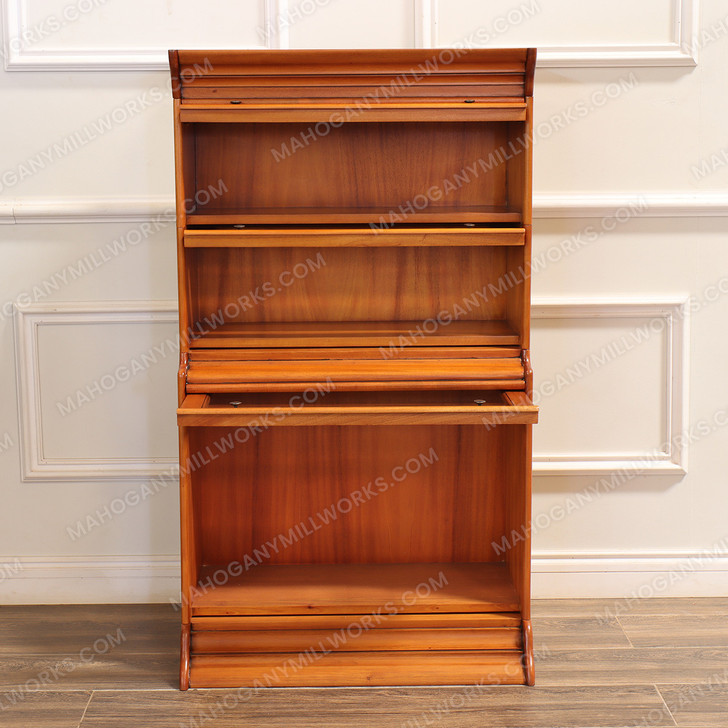 Mahogany 3-stack Barrister Lawyer's Bookcase