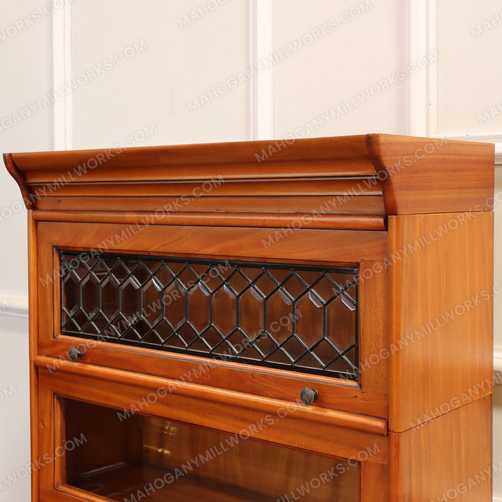 Mahogany 3-stack Barrister Lawyer's Bookcase