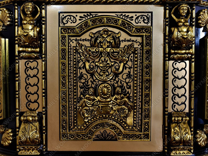 Black & Gold Bathroom Vanity Mirror (Mirror only)