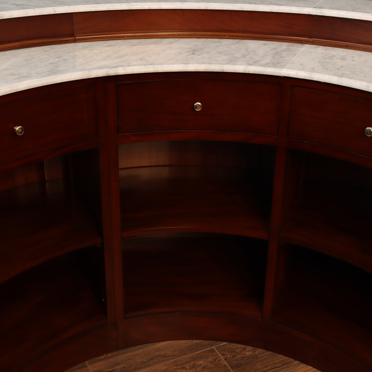 Mahogany U-Shape Horseshoe Pub Bar w/ Marble top