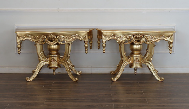 French Gold Leaf Rococo Console Table