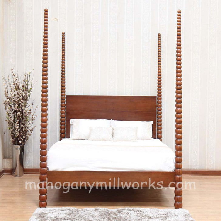 Mahogany Bobbin Turned Four Post Bed