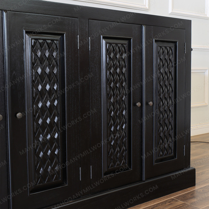 Custom Dark Teak Pub Bar Set w/ Brass Rails