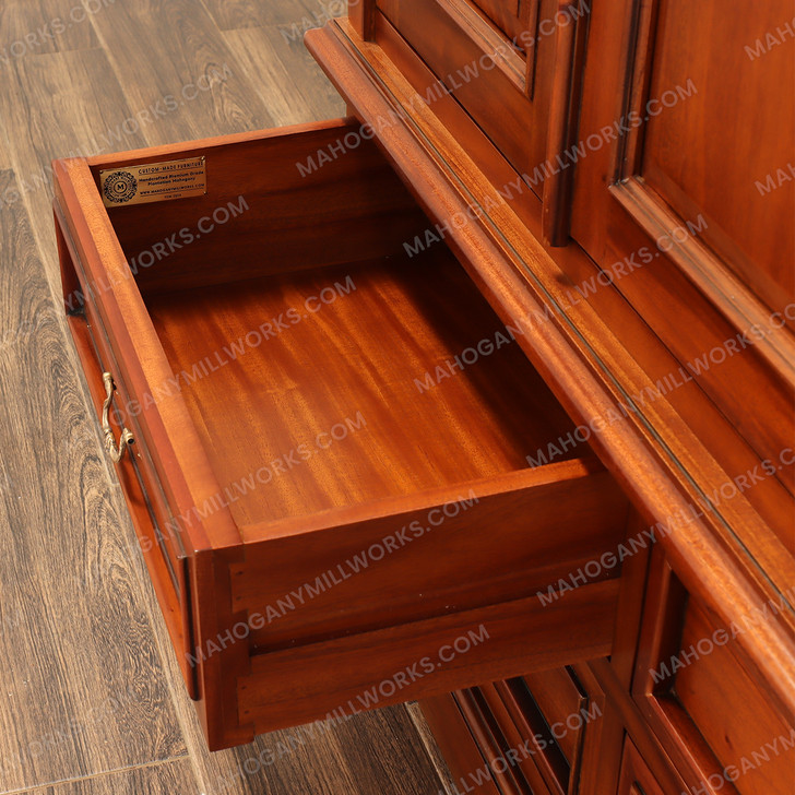 Large Mahogany 4 Door Wardrobe