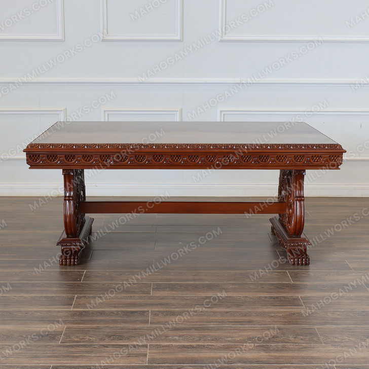 6ft Renaissance Revival Mahogany Trestle Dining Table