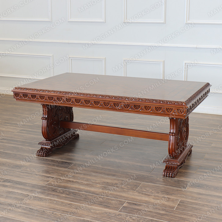 6ft Gothic Inlaid Dining Table