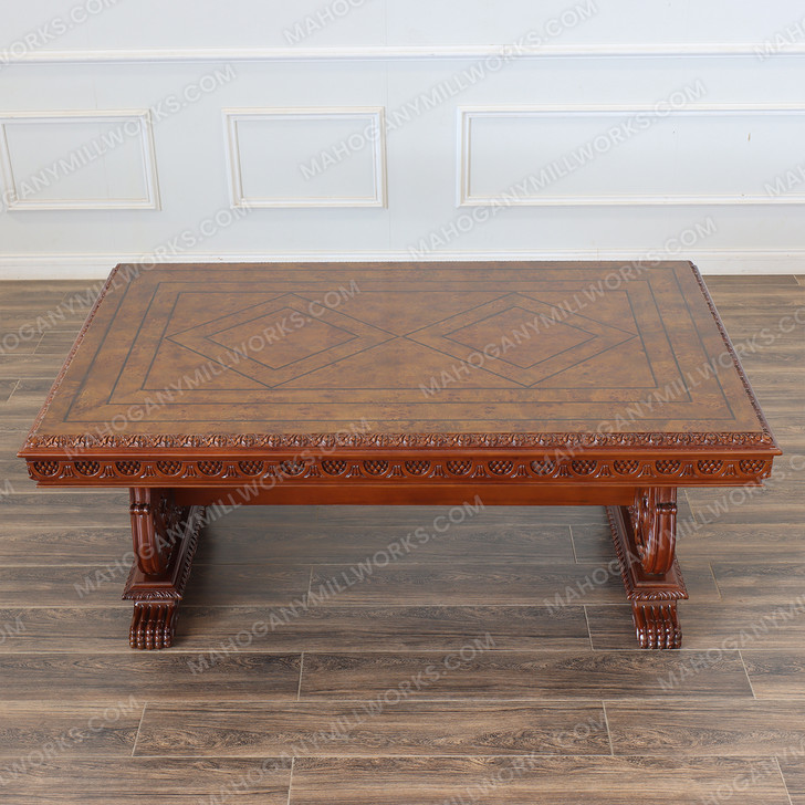 6ft Gothic Inlaid Dining Table
