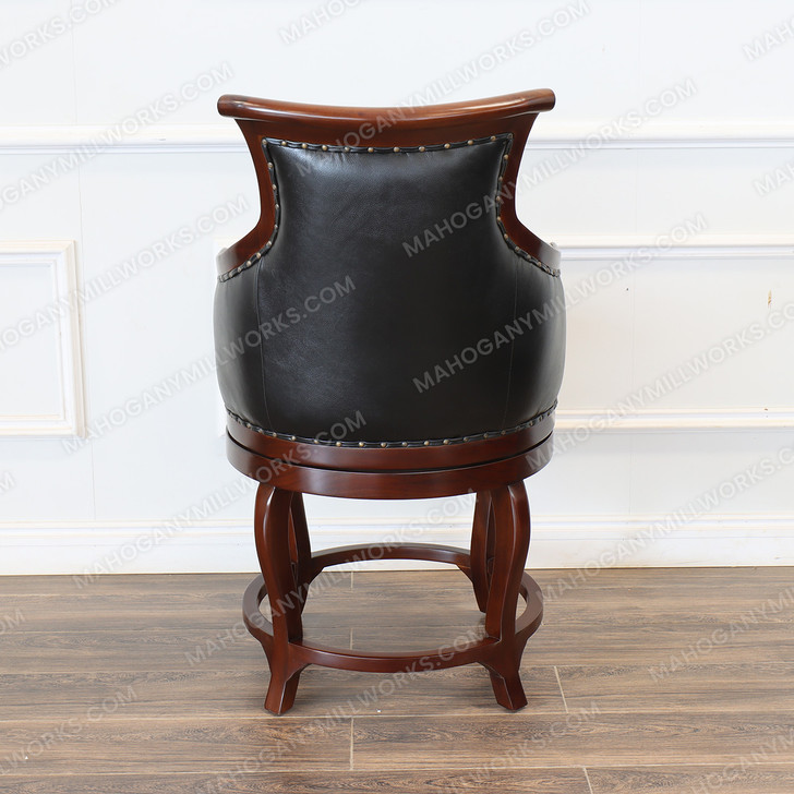Genuine Leather Counter height Swivel Barstools Pair (2)