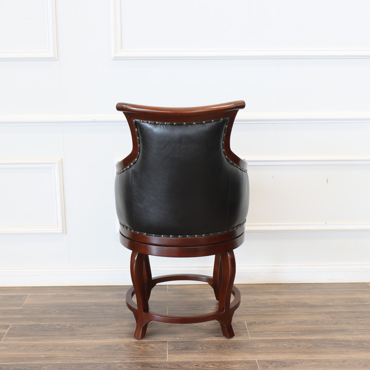 Genuine Leather Counter height Swivel Barstools Pair (2)