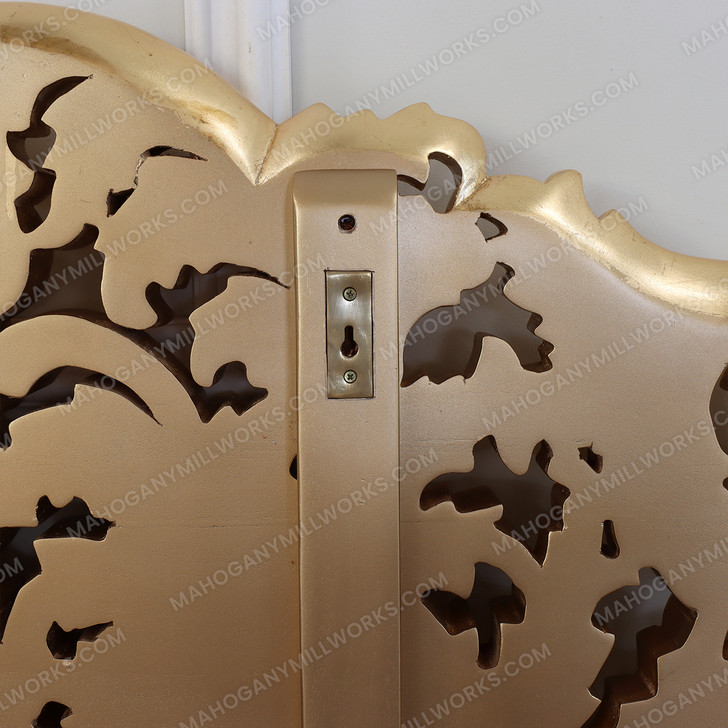 Antiqued Gold Leaf Rococo Queen Headboards (2)
