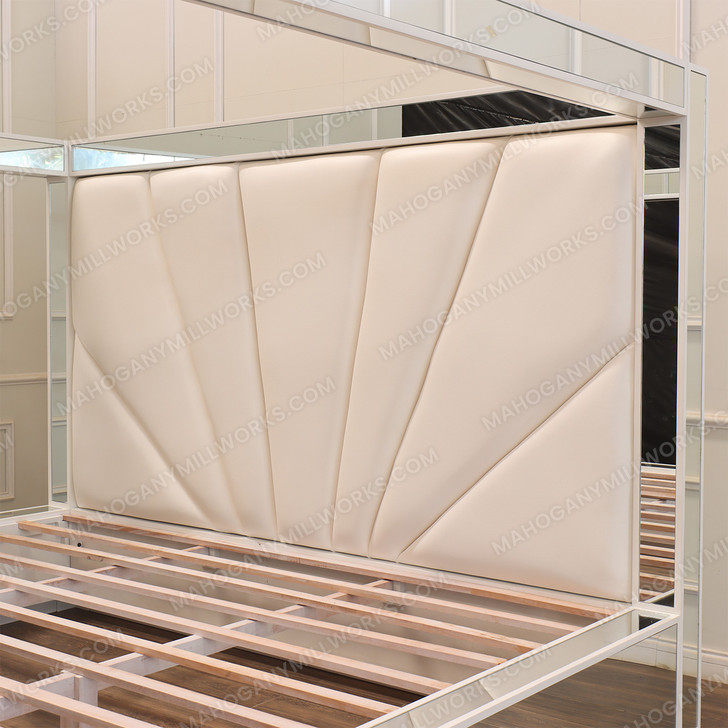 Alaska King Mirrored Four Post Canopy Bed