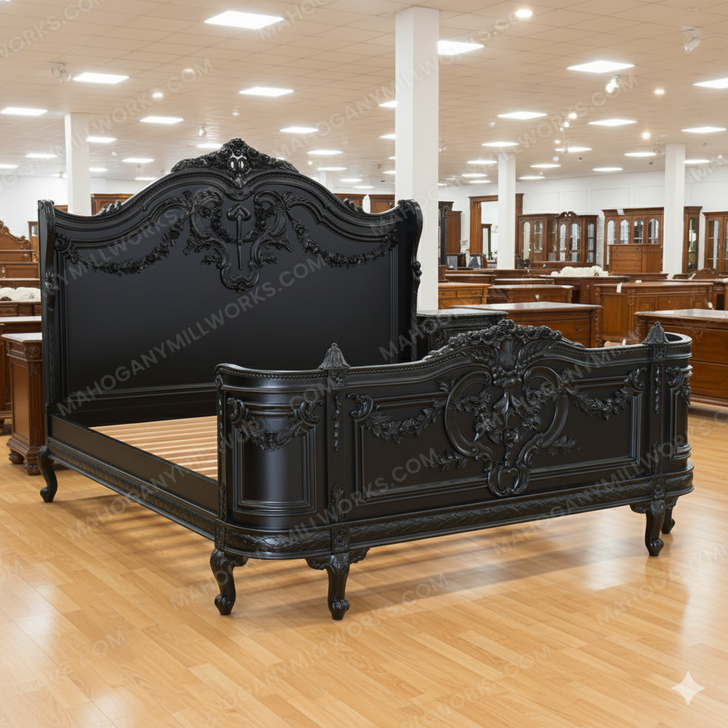 Majestic Black French Napoleon Bonaparte Bed