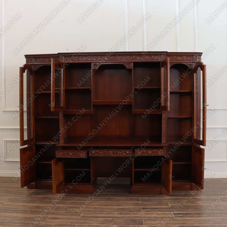 Custom Mahogany Resolute Credenza Bookcase