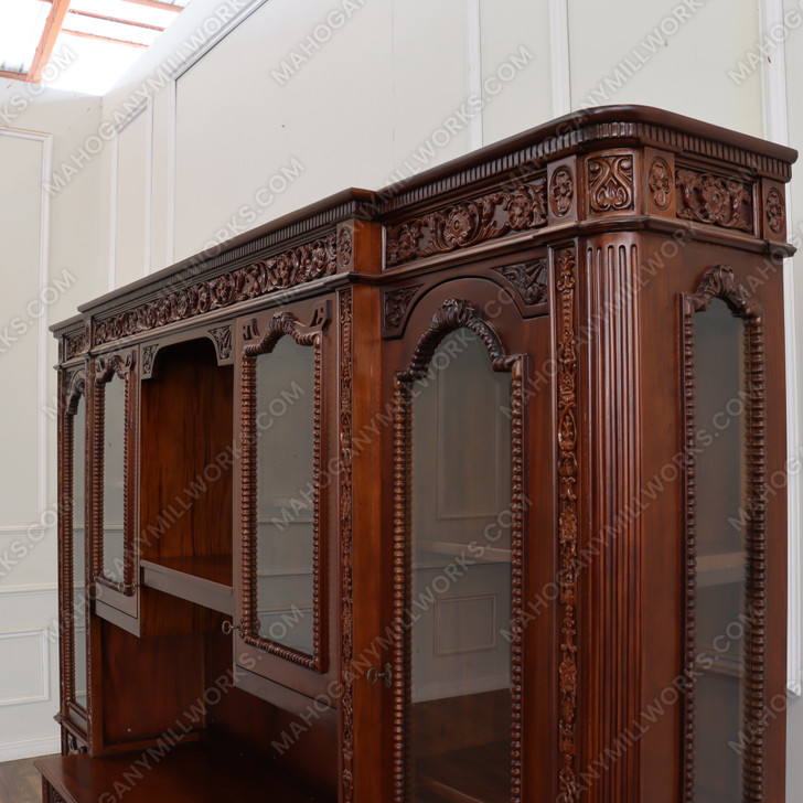 Large Mahogany Resolute Credenza Bookcase